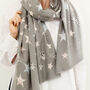 Cashmere Stars Filled With Joy Scarf, thumbnail 10 of 12