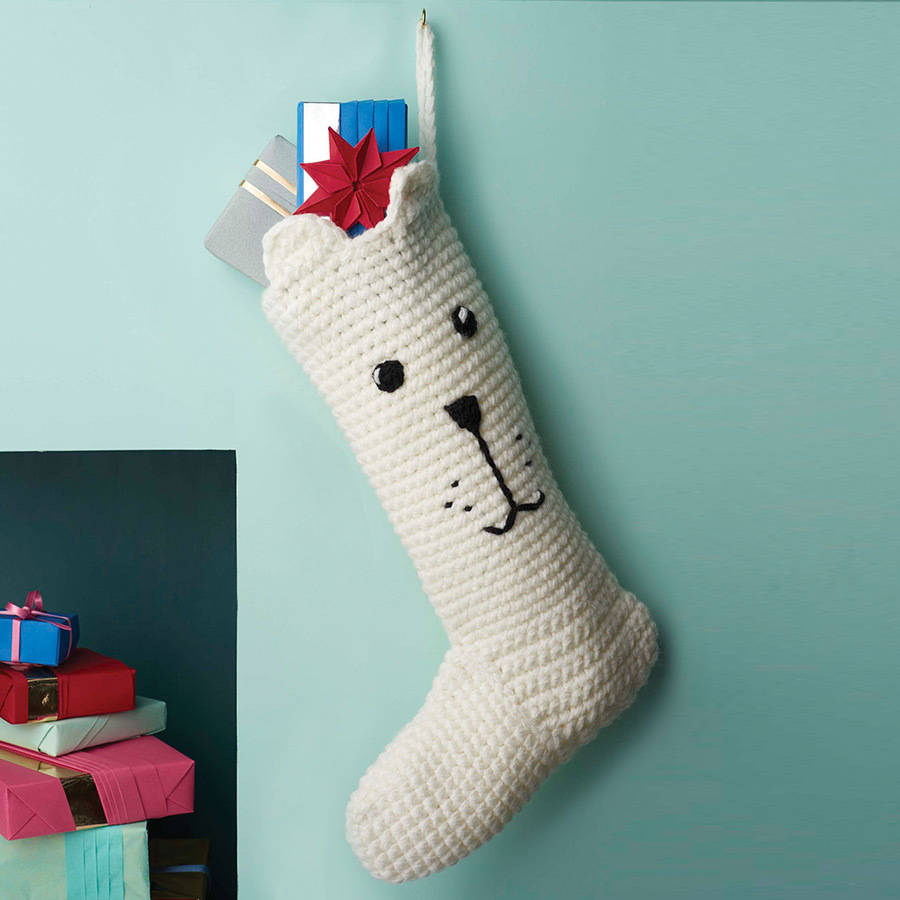 Handmade Polar Bear Christmas Stocking By Eka Notonthehighstreet