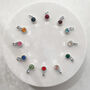 Sterling Silver Family Birthstone Slider Bracelet, thumbnail 6 of 9