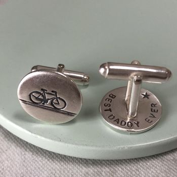 Bicycle Personalised Father's Day Cufflinks, 2 of 2