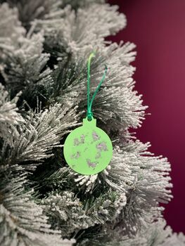 Neon Jesmonite Christmas Bauble 10 Colour Options, 5 of 8