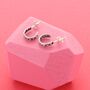 Petite Dot Half Hoop Earrings, thumbnail 1 of 2