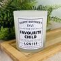 Personalised Mothers Day Favourite Child Candle, thumbnail 3 of 12