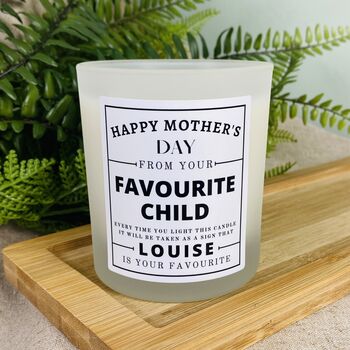 Personalised Mothers Day Favourite Child Candle, 3 of 12