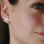Hand Crafted Sterling Silver Starfish Earrings, thumbnail 1 of 6