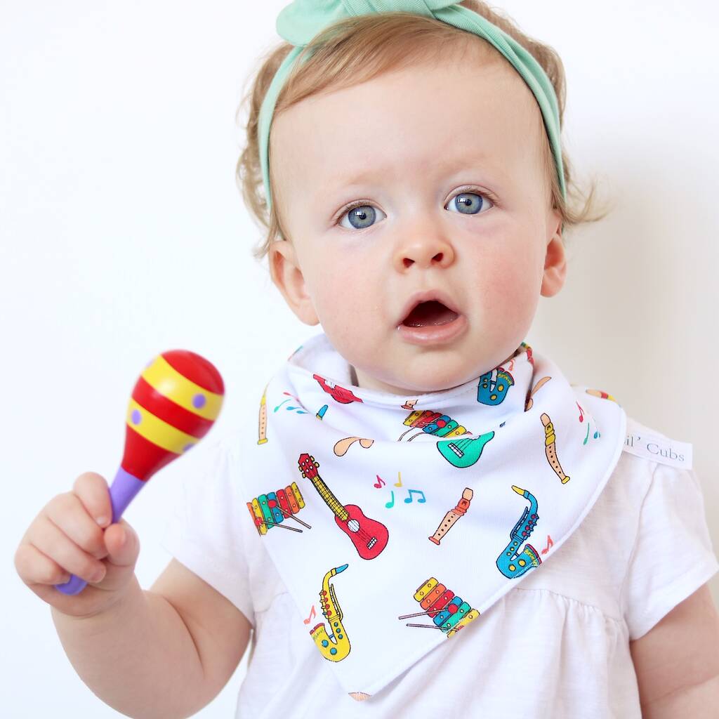 Melody Maker Musical Dribble Bib By Lil' Cubs Melody Maker Musical Dribble Bib By Lil' Cubs