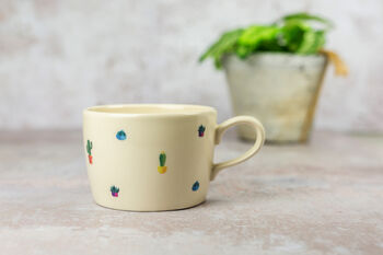 Prickly But Adorable Handmade Earthenware Cactus Cup, 3 of 3