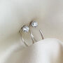 Sterling Silver Crystal Ear Jacket Hoop Earrings, thumbnail 1 of 5