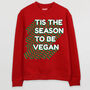 Tis The Season To Be Vegan Men's Christmas Jumper, thumbnail 1 of 3