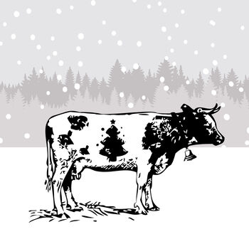 I'm Absolutely 'Friesian' Funny Christmas Card, 2 of 2