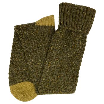 Recycled Silk And Lambswool Blend Textured Knee Socks, 4 of 8