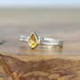 Solid Gold And Silver Citrine Birthstone Alice Ring, thumbnail 4 of 7
