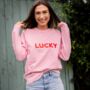 Lucky Embroidered Sweatshirt, thumbnail 1 of 4