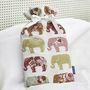 Large Hot Water Bottle And Cover In Elephants, thumbnail 1 of 3