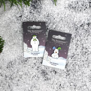 The Snowman And The Snowdog | Snowdog Character Enamel Pin Badge, 3 of 3