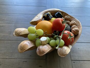 35cm Giant Hand Bowl – Handmade Teak Root Wooden Dish, 6 of 10