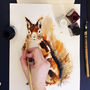 Inky Squirrel Apron, thumbnail 4 of 4