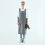 Stone Washed Linen Back Cross Aprons Various Colours, thumbnail 7 of 8