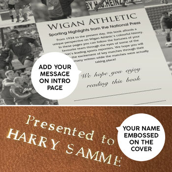 Wigan Athletic Personalised Football Gift Latics Newspaper History Book, 11 of 12