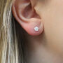 Sterling Silver Rose Earrings, thumbnail 1 of 2