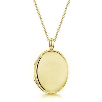 Large Personalised 18 K Gold Plated Oval Locket, 7 of 11