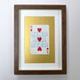 Kind Hearted Playing Card Print, thumbnail 3 of 4