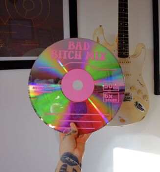 Bad Bitch CD Style Upccyled 12' Laser Disc Decor, 5 of 8