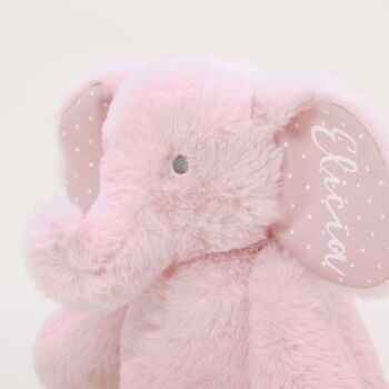 Personalised Pink Elephant Soft Toy, 4 of 5