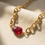 Ruby July Birthstone Statement Pendant Necklace, thumbnail 1 of 6