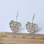 Heart Handmade Sterling Silver Drop Earrings, thumbnail 5 of 11
