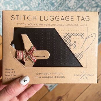 Stitch Your Own Design Luggage Tag Vegan Leather, 3 of 12