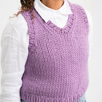 Tank Top Vest Easy Knitting Kit, 5 of 10