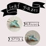 Seafoam Turquoise Ivy Leaf Earrings, thumbnail 3 of 7