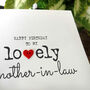 Personalised Birthday Card For Special Mother In Law, Handmade Card, thumbnail 2 of 4