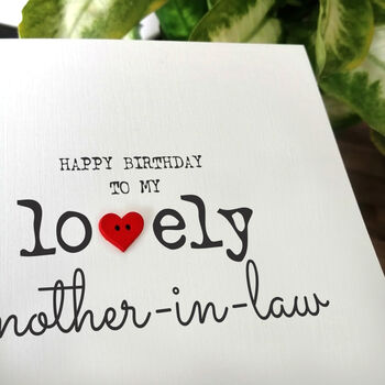 Personalised Birthday Card For Special Mother In Law, Handmade Card, 2 of 4