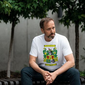 Personalised T Shirt With Large Coat Of Arms, 6 of 10