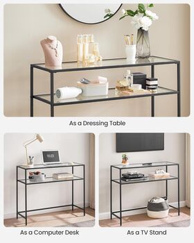 Console Table With Two Tempered Glass, 9 of 10