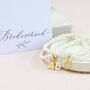 Personalised Bridesmaids Pearl Charm Bracelet, thumbnail 1 of 9
