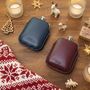 Silver Hip Flask With Vintage Leather Sleeve Christmas Gift For Him, thumbnail 1 of 9