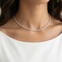 Tennis Necklace Silver, thumbnail 9 of 9