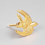 G Decor 3D Detailed Flying Bird Brass Chrome Door Knobs, thumbnail 4 of 5