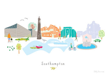 Southampton Skyline Cityscape Art Print, 3 of 3