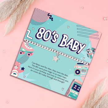 80’s Baby Bracelet – Birthday Bracelet Gift With Star Charm, 2 of 7