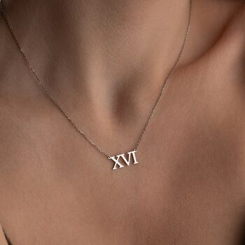 Personalised 'Special Date' Roman Numeral Necklace, 4 of 8