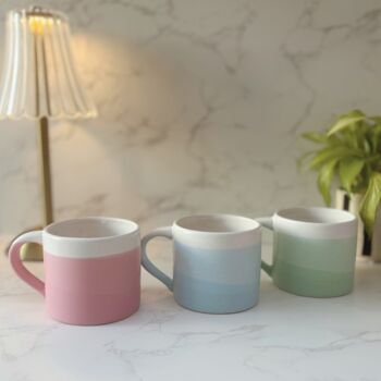 Stylish Gift Box For Her – Ombre Mug, Notebook And Keyring Set In Green, Pink Or Blue, 4 of 12