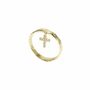 Cross Charm Rings, Cz, Gold Vermeil On 925 Silver, thumbnail 6 of 9
