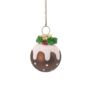 Mini Christmas Pudding Baubles Set Of Six, thumbnail 1 of 2