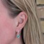 The Circle Abalone Shell Earrings, Silver, thumbnail 2 of 7