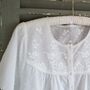 Women's White Cotton Nightdress Blondy, thumbnail 2 of 4