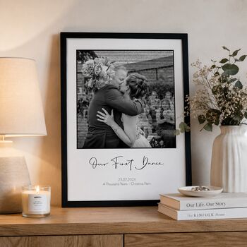Personalised First Anniversary Song Lyric Print, 3 of 11